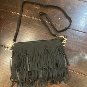 Western FUN Black Fringe Bag